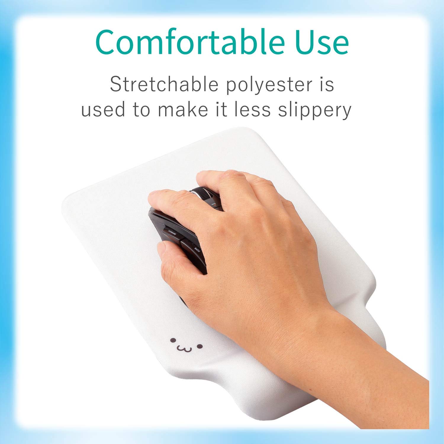 Elecom MP-GELBK Mouse Pad Wrist Rest Gel Material Desk Mouse Pad Black