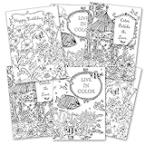 Color-it-yourself Greeting Card Assortment - 6 Cards & Envelopes