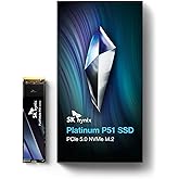 SK hynix Platinum P51 1TB PCIe Gen5 NVMe M.2 2280 Internal SSD I Up to 14,700 MB/s Read, 13,400 MB/s Write I Powered by 238-L