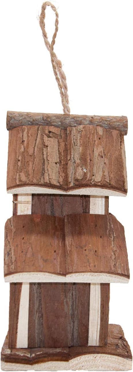 Flying Spoon Wooden Bird Houses, Handmade Hanging Birdhouse for Indoor & Outdoors Decor Garden Patio Decorative for Bluebirds, Wrens & Chickadees (3 Holes) : Garden & Outdoor