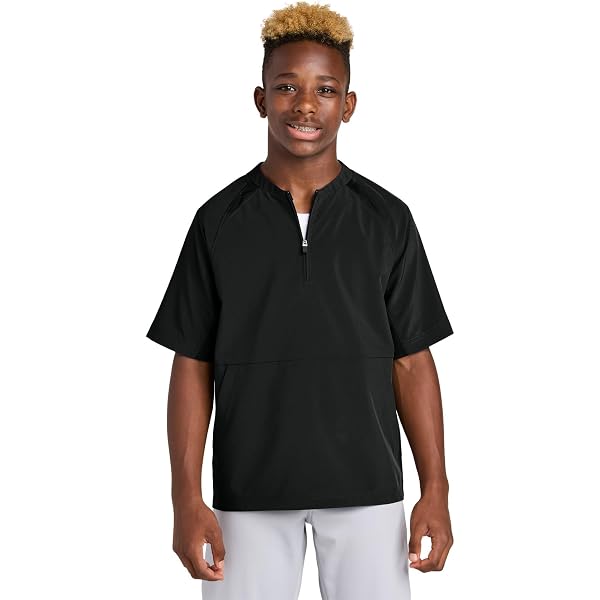 SPORT-TEK Unisex Repeat Half Zip Short Sleeve Jacket | Lightweight