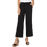 Liverpool Women's Pull on Tie Waist Wide Leg Ankle Pant 26"