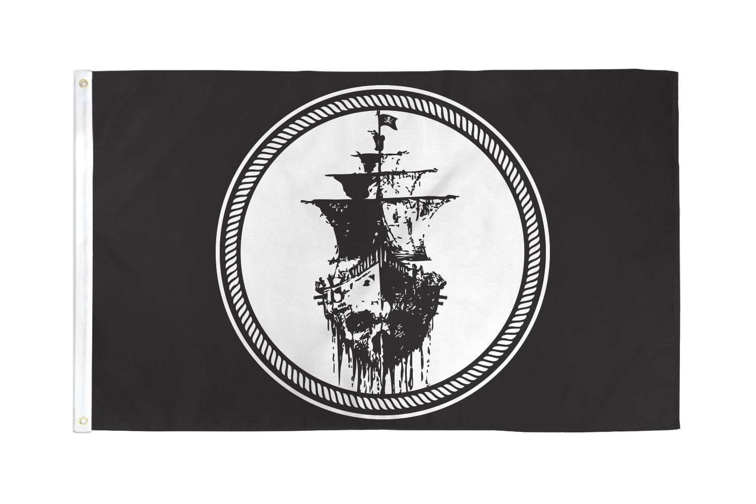 AZ FLAG - Pirate Ship Flag - 3x5 Ft - 100D Polyester Skull Pirates Banner with Two Metal Grommets - Fade Resistant - Vivid Colors - 3' x 5' Feet - 150x90 Cm