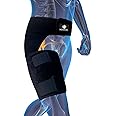 NOSIDAK Hip Brace for Sciatica Pain Relief Hamstring Compression Sleeve Groin Brace SI Belt Support for SI Joint, Sciatic Nerve, Hip Replacement, Arthritis, Bursitis for Men Women - Right