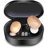 CIS Hearing Aids, Miniature Hearing Amplifiers for Adults with Noise Cancelling, Rechargeable Hearing Aids for Seniors with Crystal Clear Sound, and LED Power Display