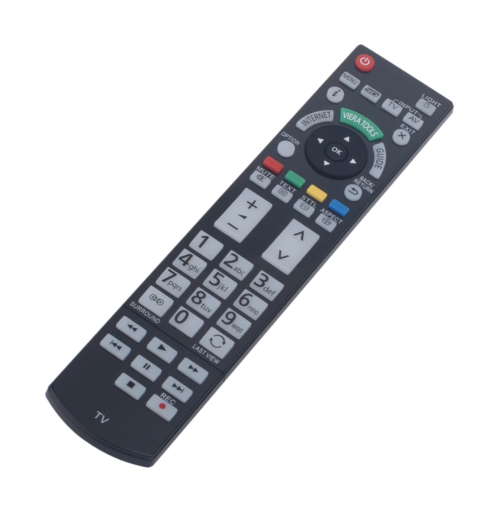 AULCMEET N2QAYB000715 Replace Remote fit for Panasonic Smart TV TX-L55DT50Y TX-L55WT50B TX-L55WT50E TX-P65VT50Y TX-PR42GT50 TX-PR42ST50