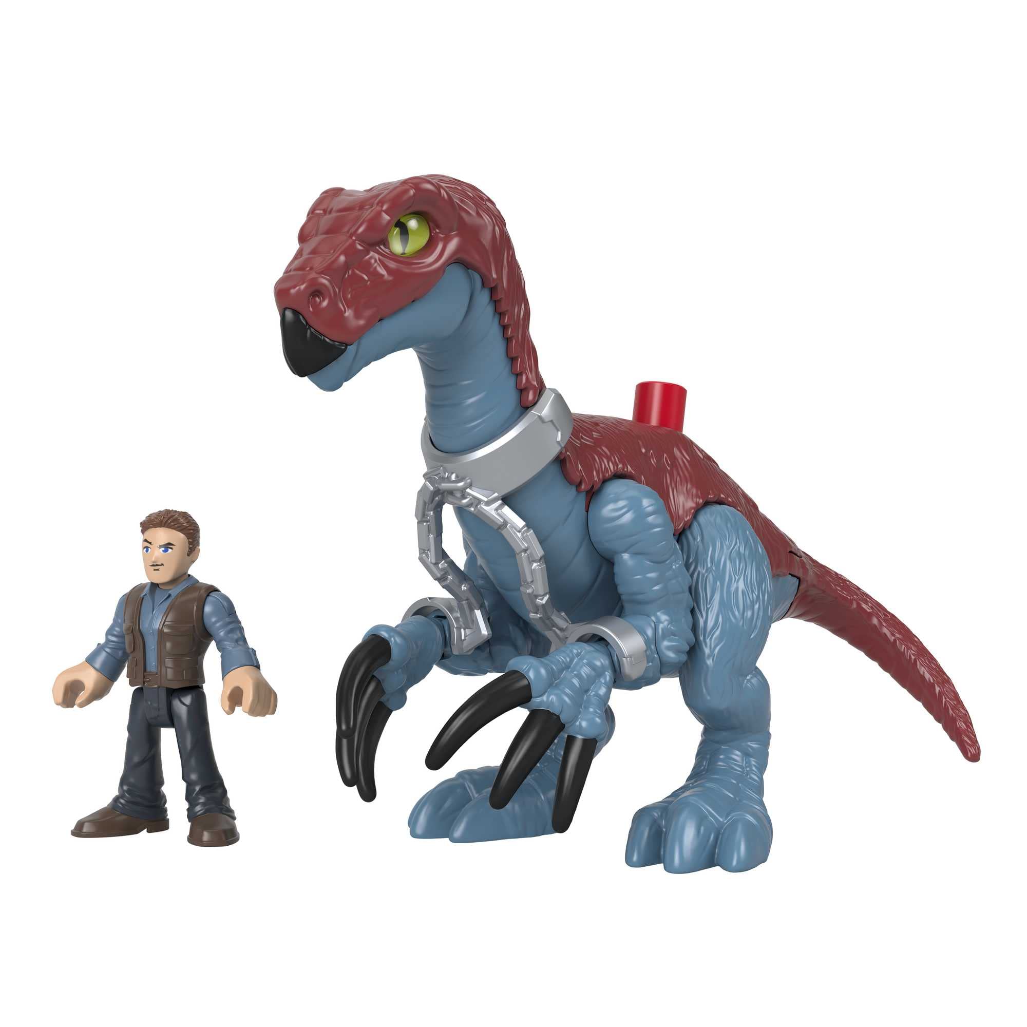 Fisher-Price Imaginext Jurassic World Dominion Therizinosaurus Dinosaur & Owen Grady 3-Piece Poseable Figure Set for Preschool Kids Ages 3 and Up