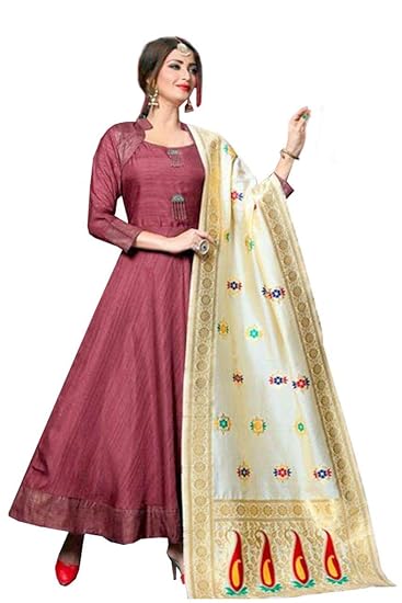 one piece long dress with dupatta
