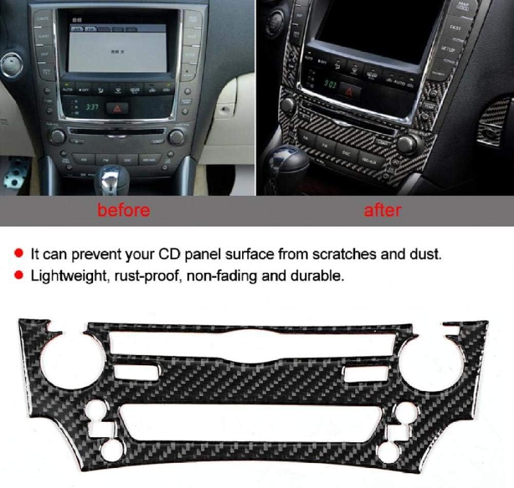 DHFBS Interior Dash Covers For Lexus IS250 300 350C 2006-2012, Car Carbon Fiber Interior CD Panel Frame Cover Trim