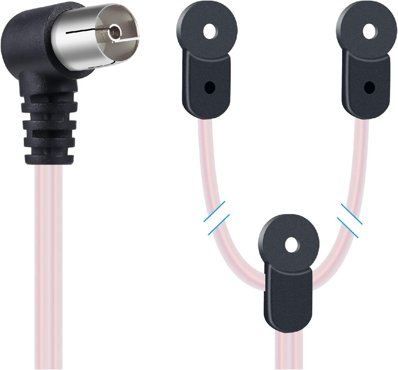 PAL FM Dipole Antenna, Ancable 75 Ohm PAL Female FM Radio