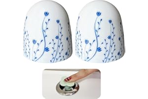 Beaspecal 2Pcs Toilet Bolt Covers with Elegant Colorful Parttern,Nature Flower Plant Toilet Bowl Bolts Covers for Bathroom Decoration 2Pcs Toilet Replacement -4Pcs/Pack
