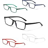 Dccdllo Reading Glasses 5 Pack Blue Light Blocking Lightweight Readers woman man with Spring Hinges Relieve Eye Fatigue