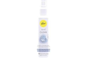 pjur med Clean Spray, Alcohol-Free Intimate Cleansing Spray with Natural Ingredients, Fresh Fragrance - 3.4 fl oz / 100 ml