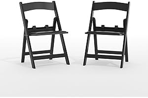 Flash Furniture Hercules Set of 2 Kids Black Resin Folding Chairs with Gray Vinyl Padded Seats