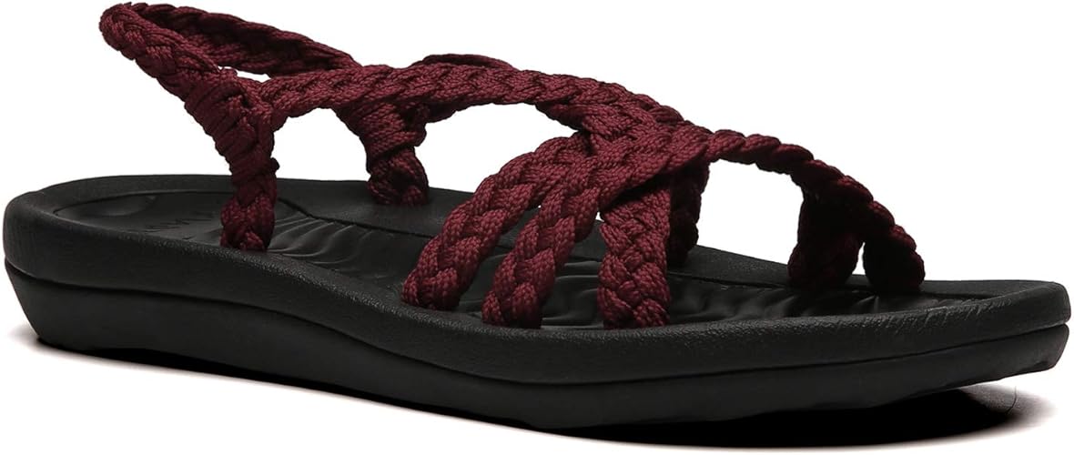 Amazon Com Urrax Women S Comfortable Flat Walking Sandals With