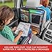 Lusso Gear Backseat Car Organizer & Car Seat Protector for Kids 2-Pack - Black, 4 Pockets - Waterproof Oxford Kick Mats & Seat Back Storage - Machine Washable Mud & Scratch Barrier