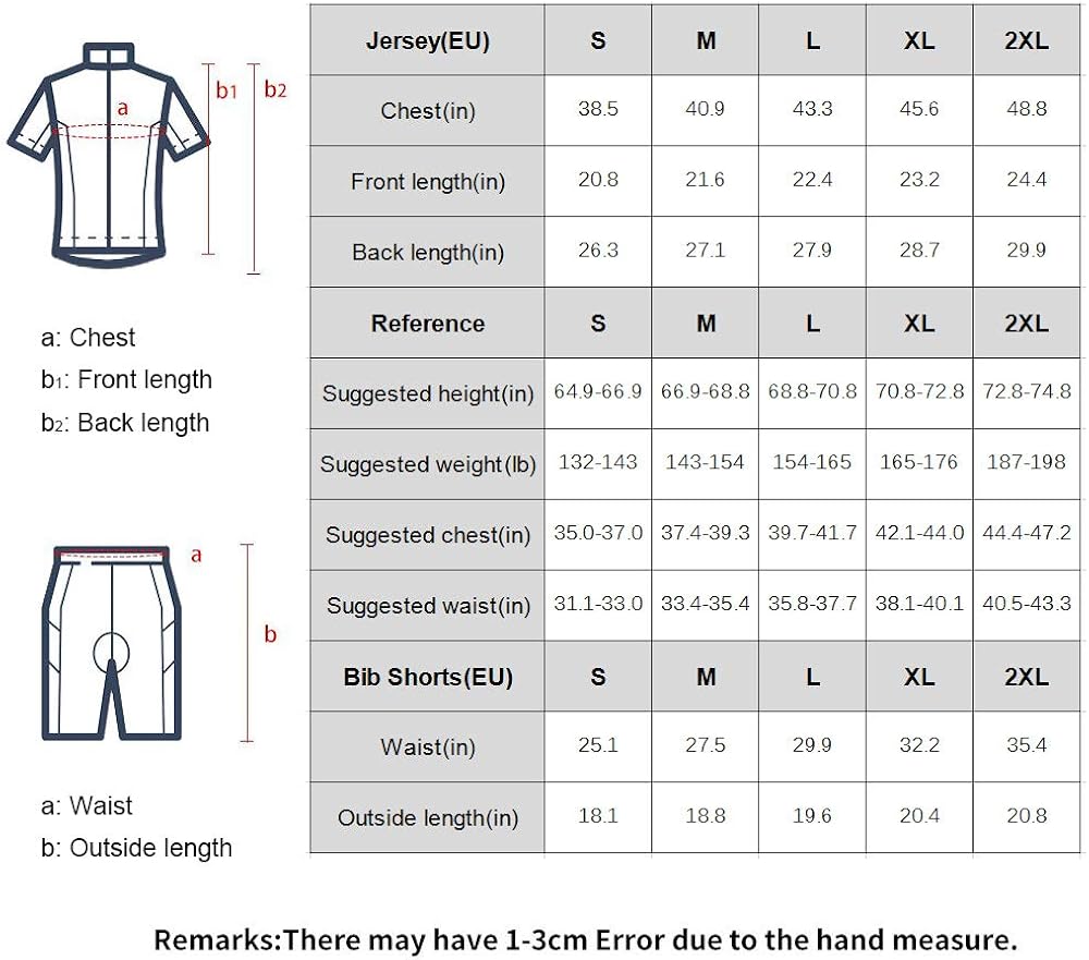 Lixada Men's Cycling Jersey Set Bicycle Short Sleeve Set Quick-Dry Breathable Shirt+3D Cushion Shorts Padded Pants/Bib Short: Sports & Outdoors