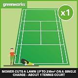 Greenworks 48V Cordless Lawnmower Twin Battery 36cm 40L Bag 210m² view 2