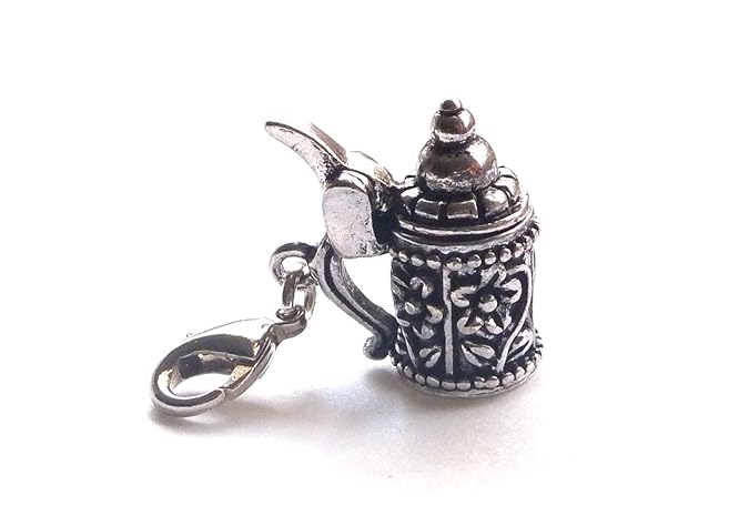 Anaconda-jewels Charm Bier Mass, BIERKRUG, 3D-Charm, Mini Anhänger, 925