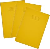 Rhino A4 Exercise Books 32-Page 10mm Squares 3-Pack Yellow