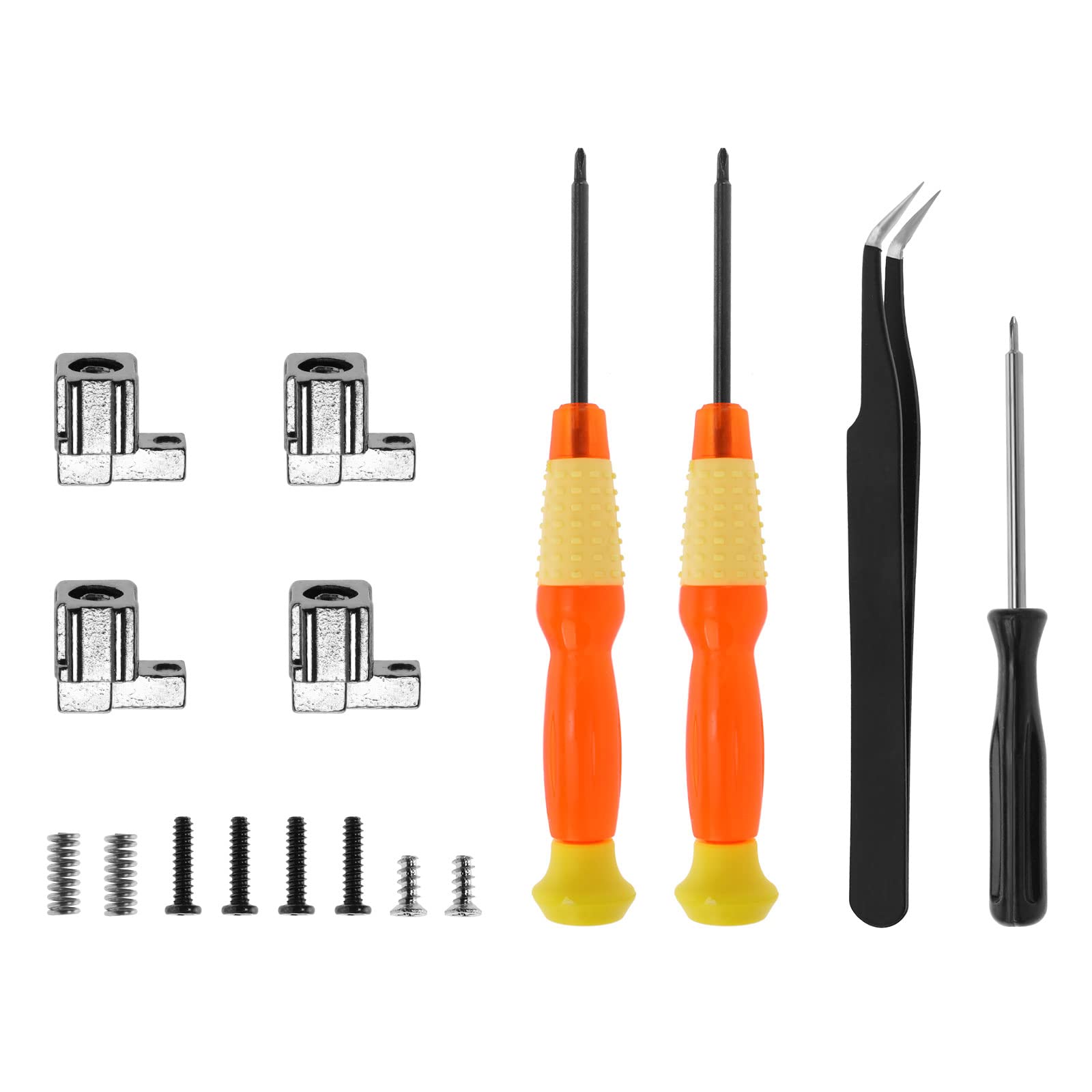 VGOL 1 Set of Metal Lock Buckle Replacement Repair Tool Kit Compatible with Joy-Con Controller with Screwdrivers and Tweezer Opening Tool