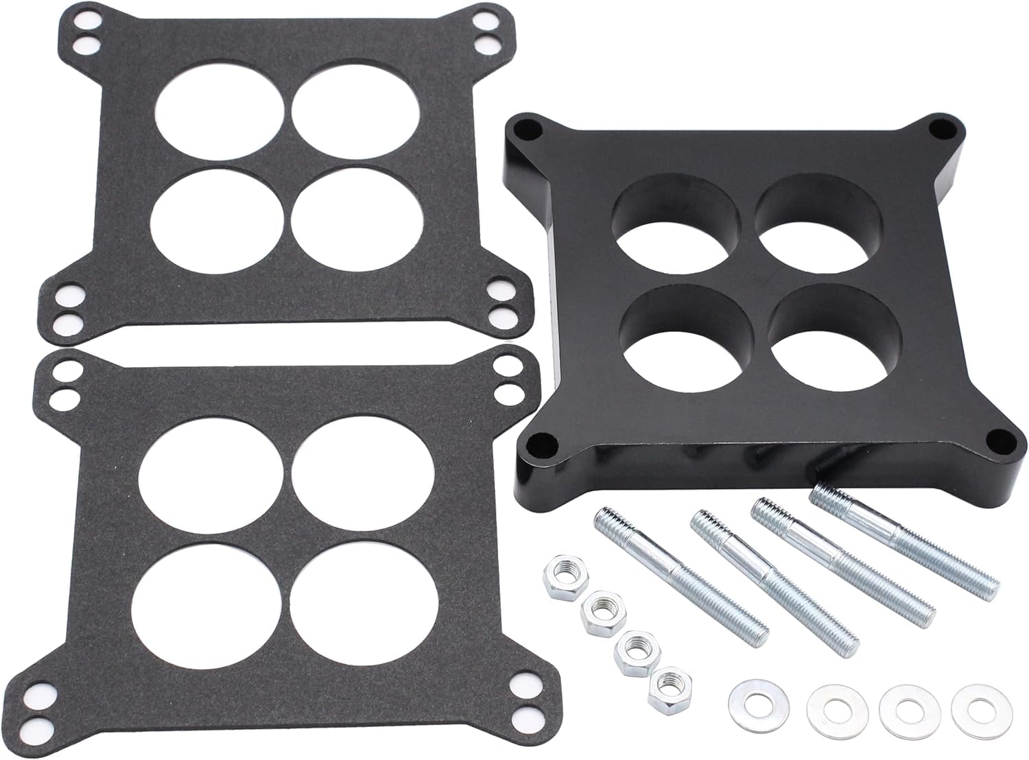 Photo 1 of 1" Ported Phenolic Carburetor Spacer 4bbl SBC BBC BB Compatible for Holley SB Chevy Ford