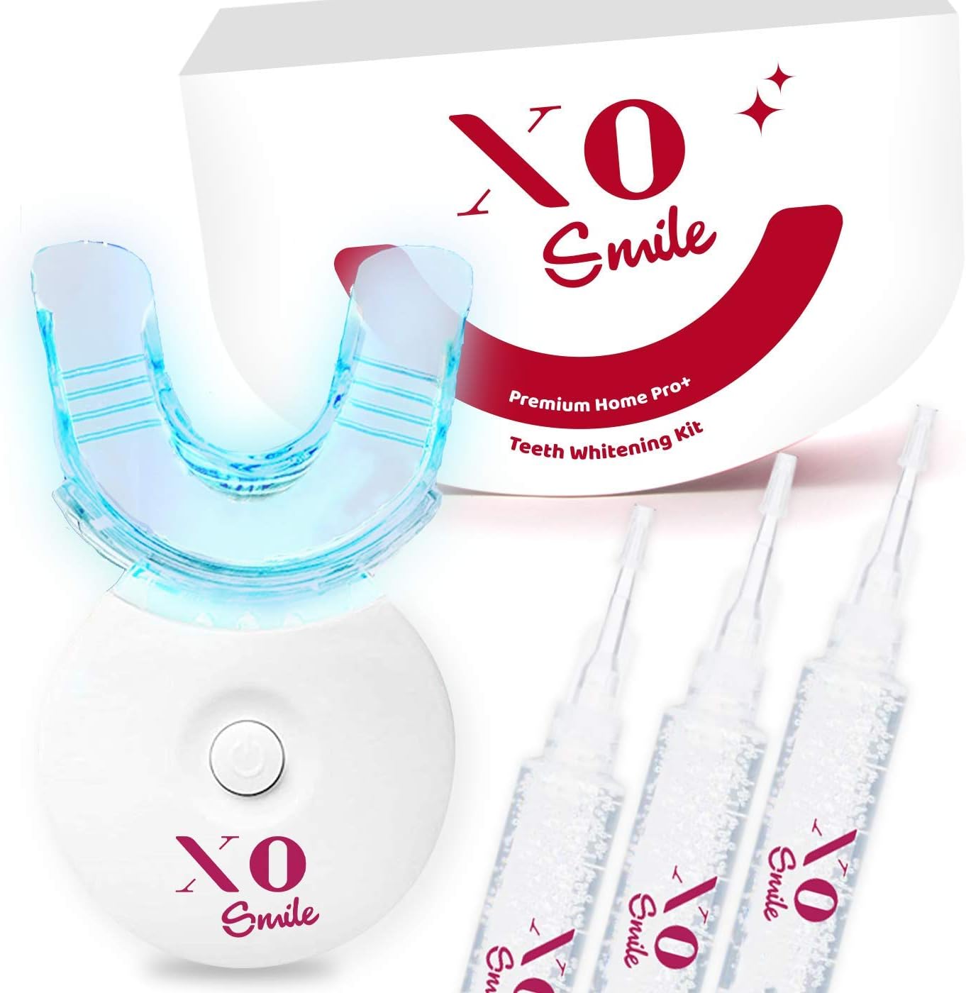 Premium Home Teeth Whitening Kit by XO SMILE Removes Stains 3 Gels
