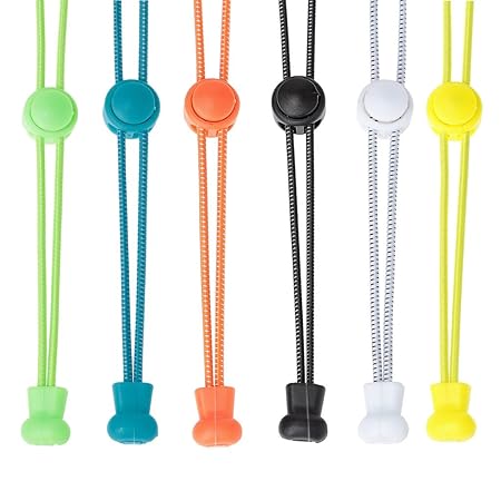 Leaptech 5 Paar Schnellschnürsystem Elastische Schnürsenkel mit Schnellverschluss-Lock Shoe Laces-Schnürsenkel/Schuhbänder fü