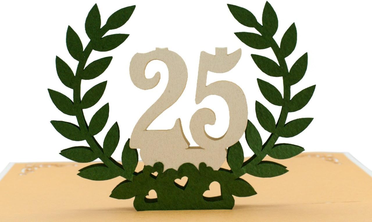 Diese Klappkarten Pop Up Silver Anniversary Card, 3D 25th Wedding Anniversary Cards for Husband and Wife - Image 3