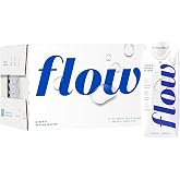 Flow Alkaline Spring Water, Organic Plain, pH 8.1, 16.9 oz (Pack of 12) &ndash; Electrolytes &amp; Essential Minerals, Eco-Friendly Packaging