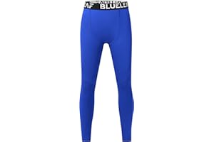 Blueleaf Boy's Compression Leggings Youth Athletic Tights Basketball Baseball Football Pants Quick Dry Sports Base Layer