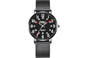FIZILI Mens Watches Minimalist Ultra Thin Waterproof Fashion Dressy Wrist Watch for Men Business Casual Luxury Quartz Analog Watch