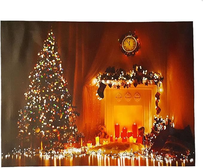 Davies LED Light up Christmas Canvas Pictures 30cm x 40cm Xmas