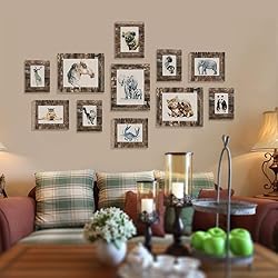 Eosglac Rustic 4x6 Wooden Picture Frame, Handmade