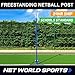 Net World Sports Freestanding Steel Netball Posts Weighted Base, Hoop & Net Included (1)
