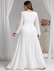 Ever-Pretty Women's Round Neck Long Lantern Sleeves
