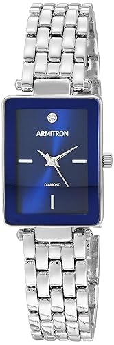 Armitron Women's Rectangular Genuine Diamond Dial Bracelet Watch