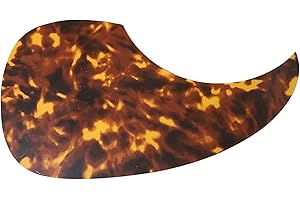 MUSICIAN OUTFITTERS Acoustic Guitar Dreadnaught Martin Style Pickguard Self Adhesive Tortoise Shell (Light Brown Spots)