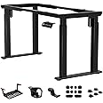 4-Leg Standing Desk Frame Dual Motor, Electric Adjustable Legs Compatible Desktop Size 39″-79″, 264 lbs Weight Capacity, Anti-collision Detection Stand Up Desk Frame Workstation, Black Frame Only