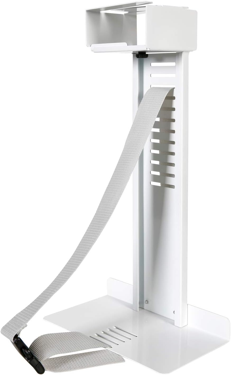 EUREKA ERGONOMIC Hanging Computer CPU Holder, Support Tower of Different Heights and Widths, Partner for Electric Standing Desk, White