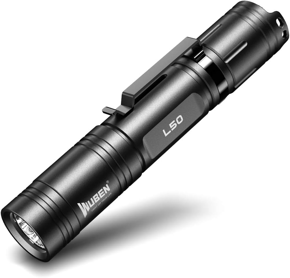 WUBEN LED Flashlight 1200 Lumens Super Bright Rechargeable Tactical Flash Light Waterproof 5 Modes Handheld Pocket Flashlights for Outdoor Camping Hiking Emergency (with 18650 Battery) - - 