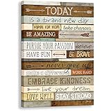 Kas Home Inspirational Wall Art,Motivational Family Canvas Prints Signs Framed, Retro Artwork Decoration for Bedroom,Living R