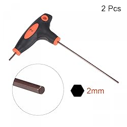 uxcell 2mm Hex Key T-Handle Dual End Wrench
