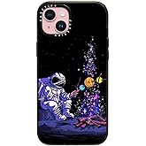 CASETiFY Impact iPhone 15 Plus Case [4X Military Grade Drop Tested / 8.2ft Drop Protection/Compatible with Magsafe] - Moon Camping - Clear Black