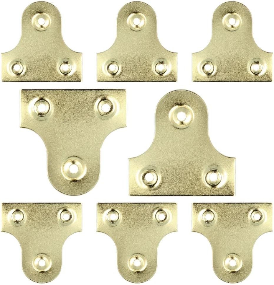 SISI UK Brass Picture Hanging Plates 25mm Pack of 10 Mirror Frame Hangers
