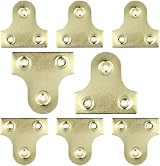 SISI UK Brass Picture Hanging Plates 25mm Pack of 10 Mirror Frame Hangers