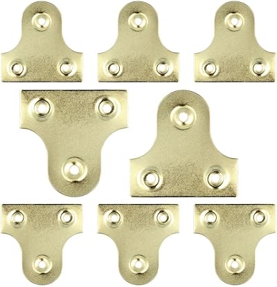 SISI UK Picture Hanging Plates Brass 50mm Plain Mirror Frame Pack of 10