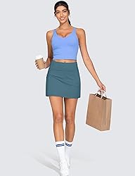 THE GYM PEOPLE Women's High Waisted Golf Skorts
