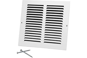 Howeall 8"W x 8"H [Duct Opening Size] Steel Return Air Grille, Air Return Vent Cover for Ceiling and Sidewall - HVAC Air Vent Covers - [Outer Dimensions: 9.75"W x 9.75"H]