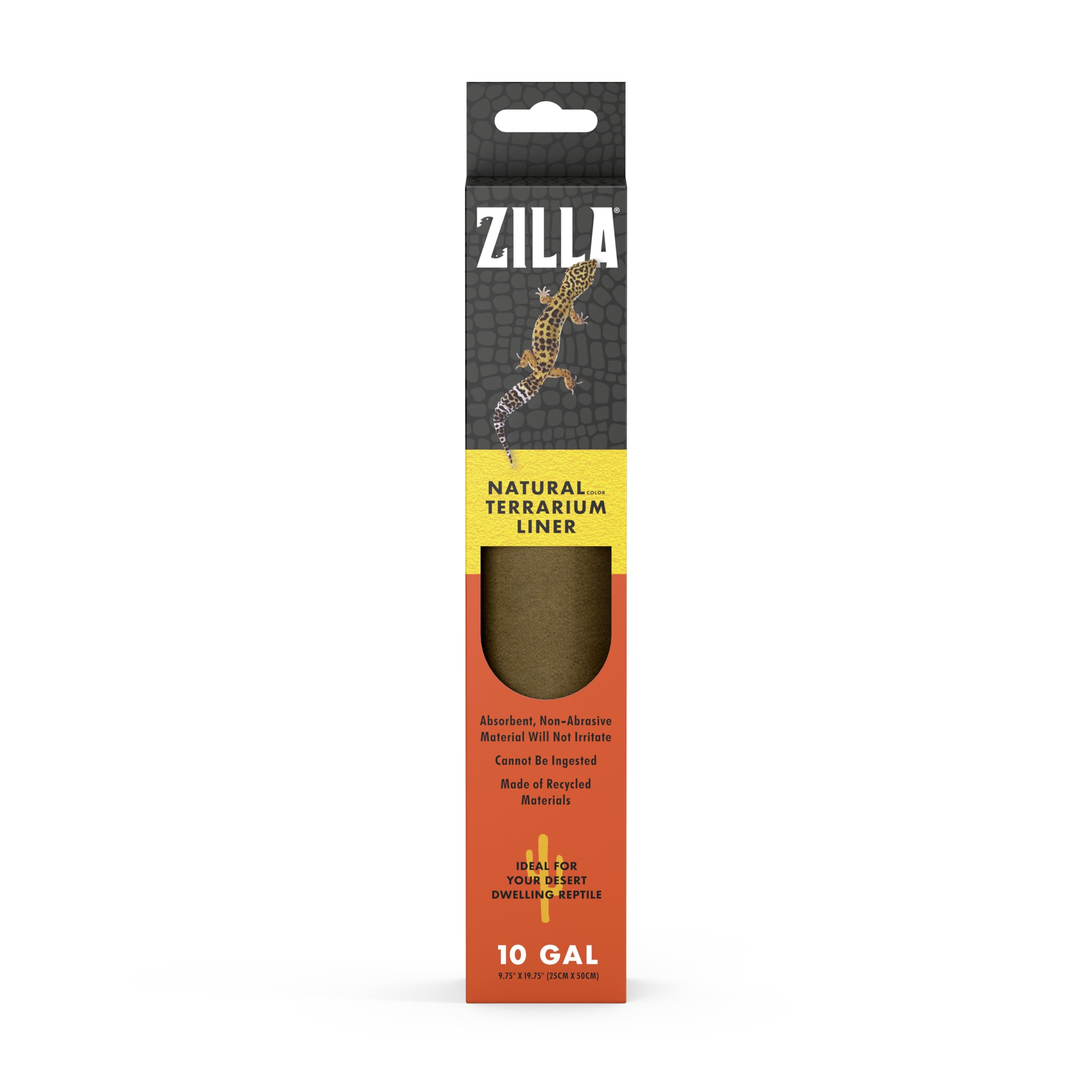 ZILLA Reptile Terrarium Bedding Substrate Liner, Brown, 10G
